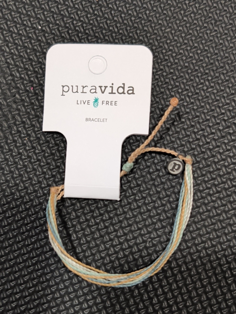 Pura Vida Pastel Multi-String Bracelet - Aqua & Tan